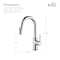 Kibi Circular Single Handle Pull Down Kitchen & Bar Sink Faucet, Chrome KKF2011CH - alternate 5